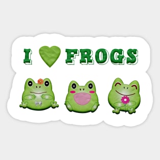 i love frogs Sticker